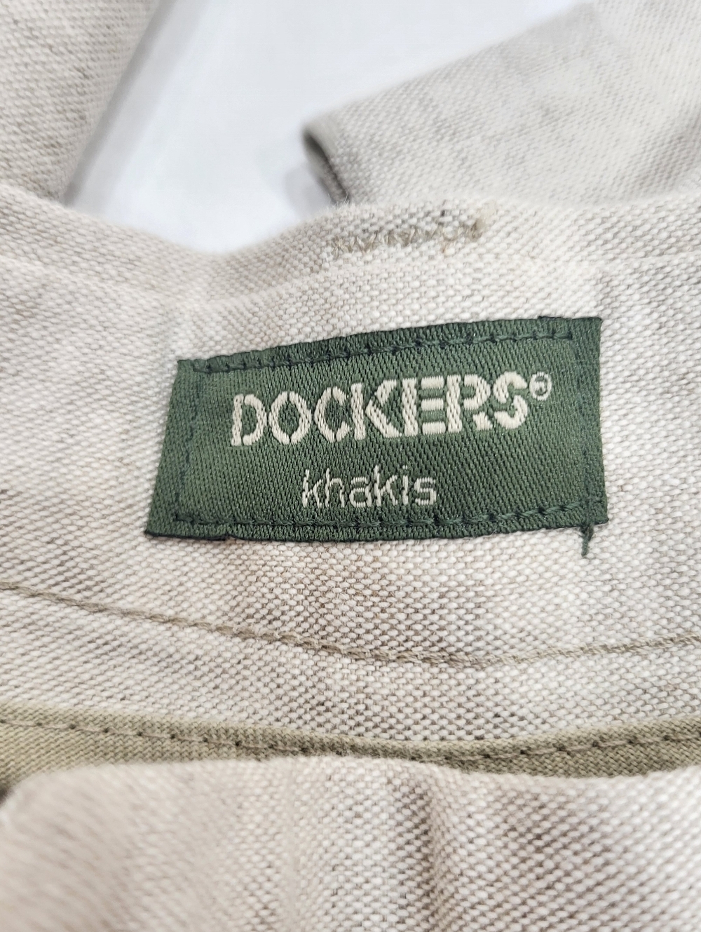 NWT Dockers Men's 42 Classic Linen Cotton Pants Trousers Khakis Beige Casual - Picture 6 of 7